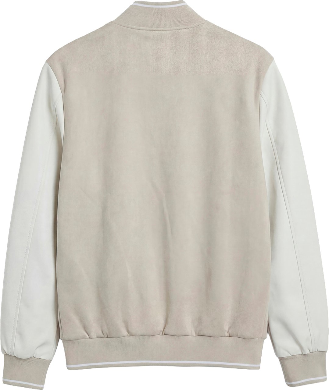 Antony Morato SWEATSHIRT REGULAR FIT IN FAKE SUEDE WITH SLEEVES IN FAUX LEATHER Beige