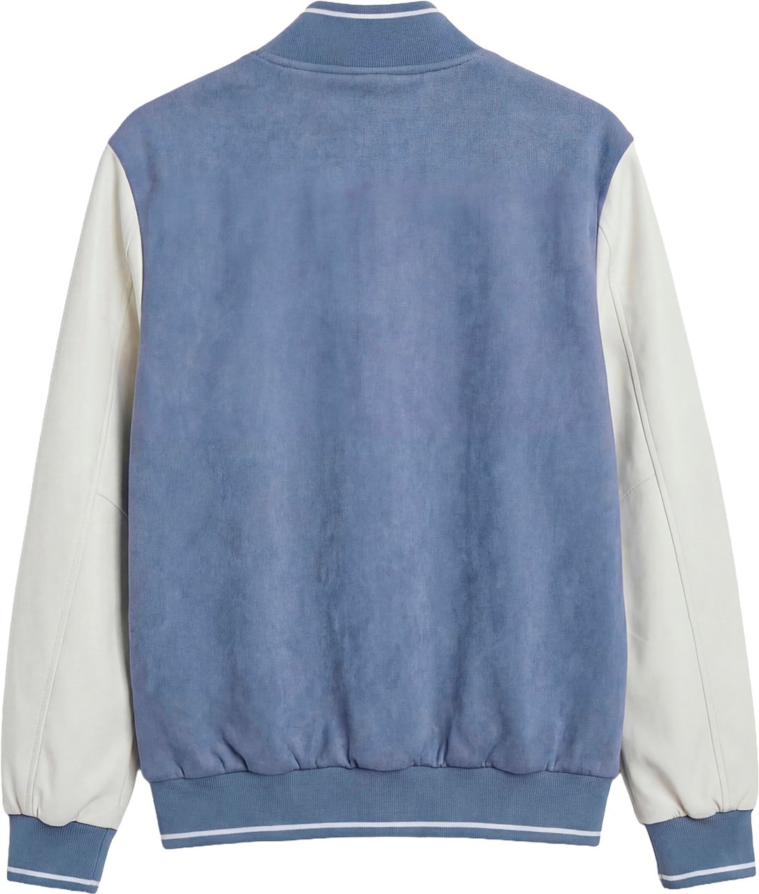 Antony Morato SWEATSHIRT REGULAR FIT IN FAKE SUEDE WITH SLEEVES IN FAUX LEATHER Blauw