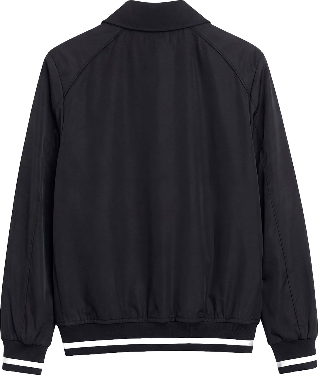 Antony Morato FLEECE BOMBER REGULAR FIT CONTRAST FABRIC SLEEVES WITH PATCH Zwart