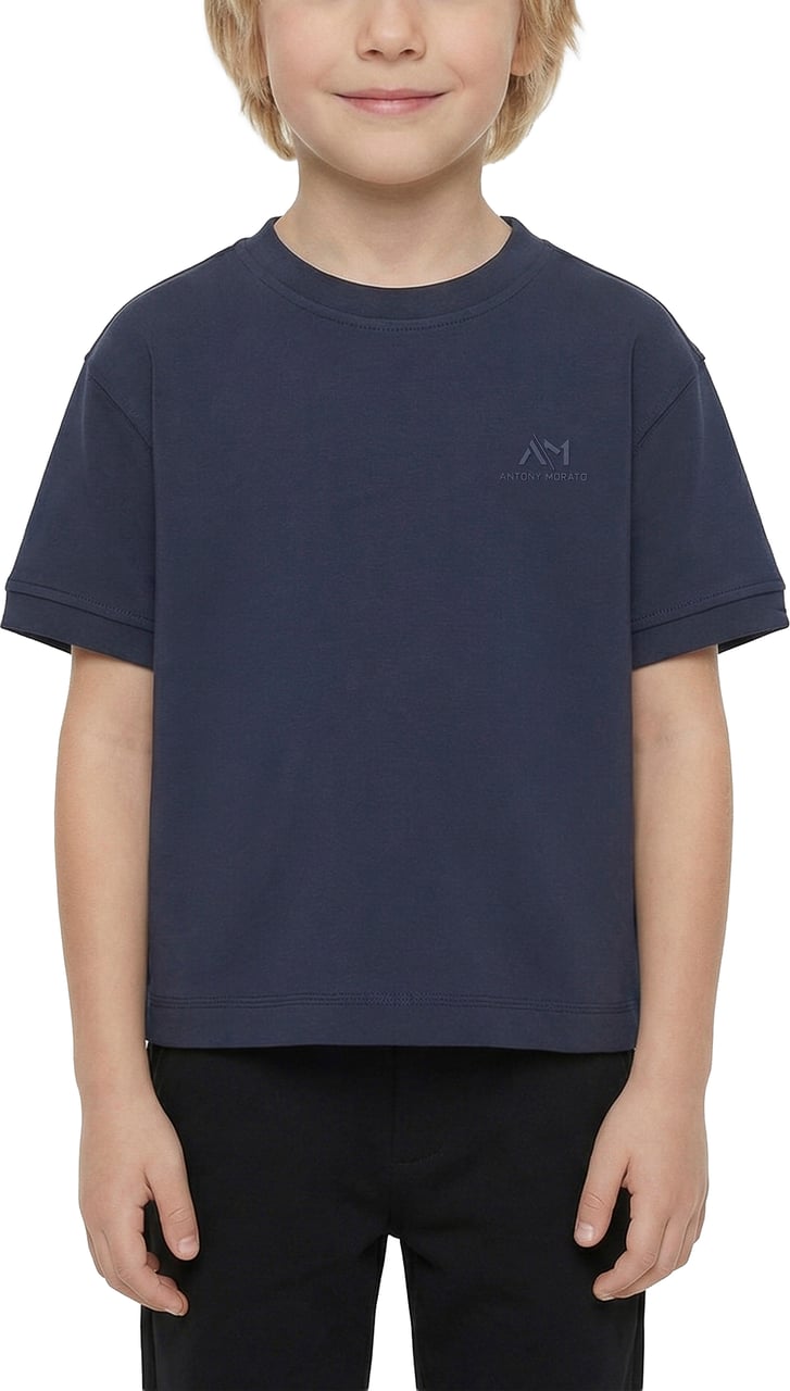 Antony Morato SWEATSHIRT RELAXED FIT WITH FOAM LOGO PRINT Blauw