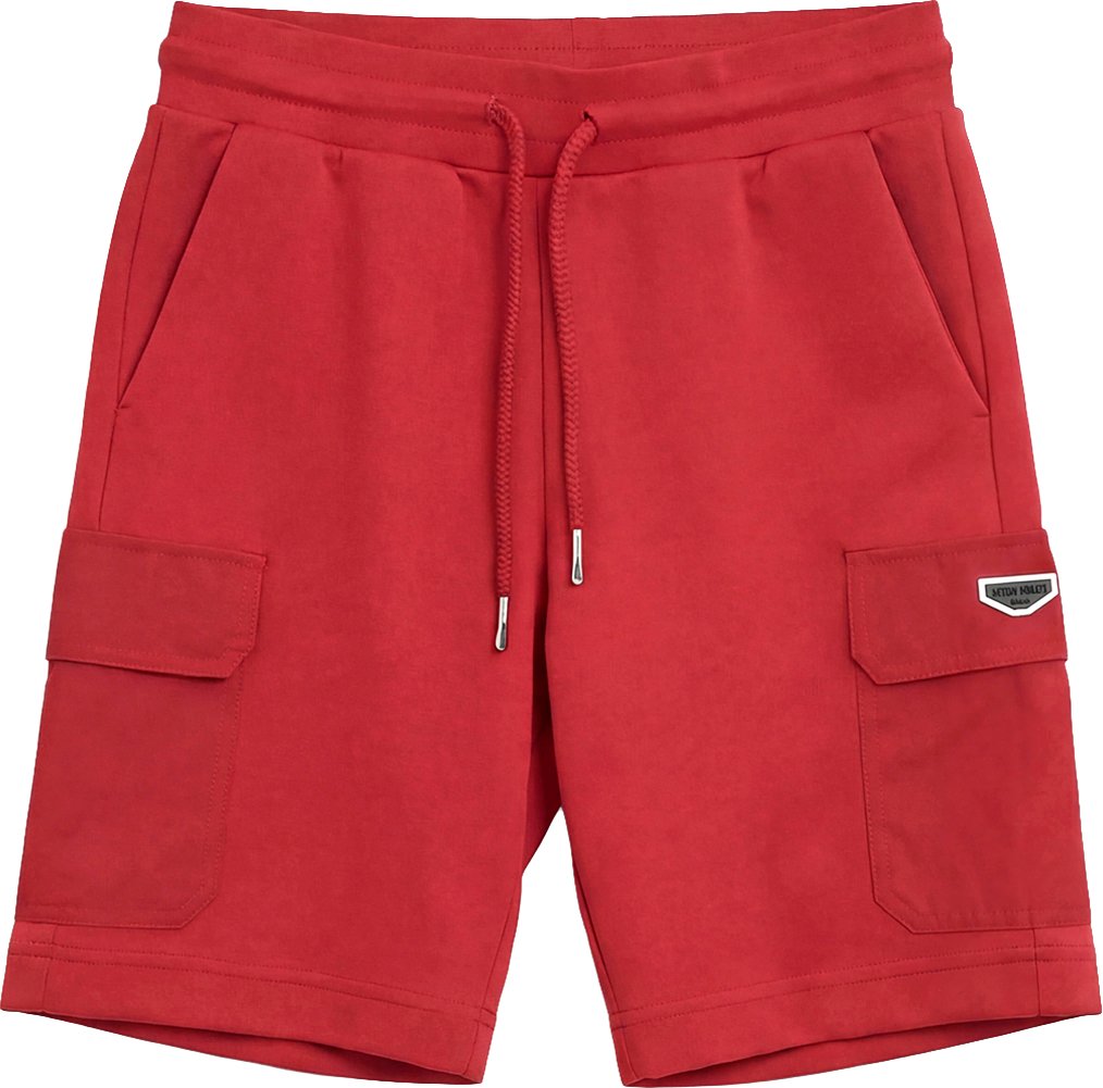 Antony Morato FLEECE SHORTS WITH METAL PLATE. Rood