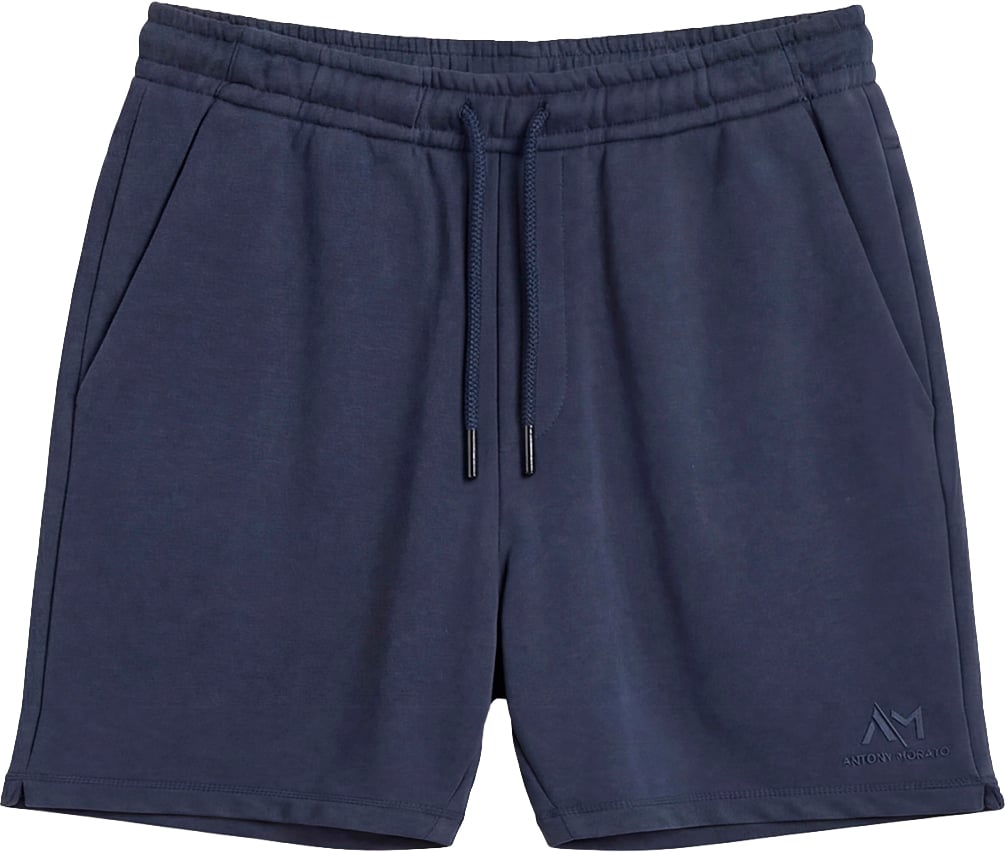 Antony Morato SHORTS REGULAR FIT WITH FOAM LOGO PRINT. Blauw