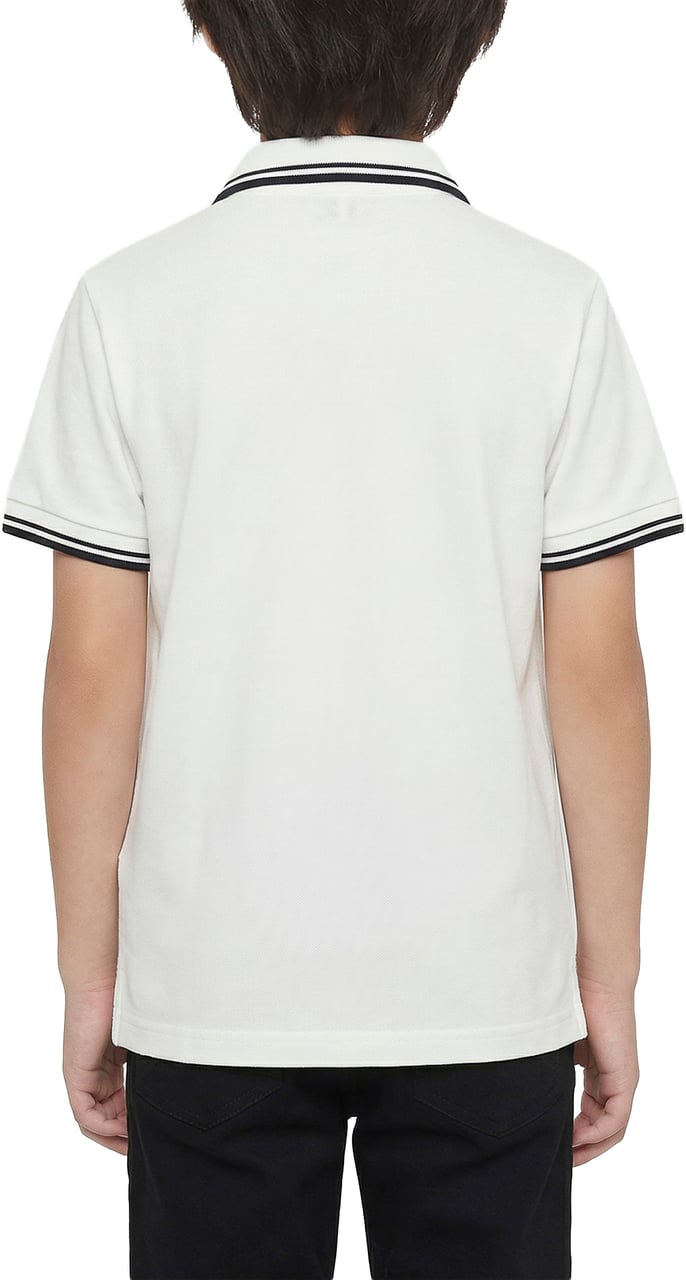 Antony Morato POLO REGULAR FIT KOREAN COLLAR IN PIQUET FABRIC WITH TIGER PRINT PATCH AND MATT PLASTIC LOGO Beige