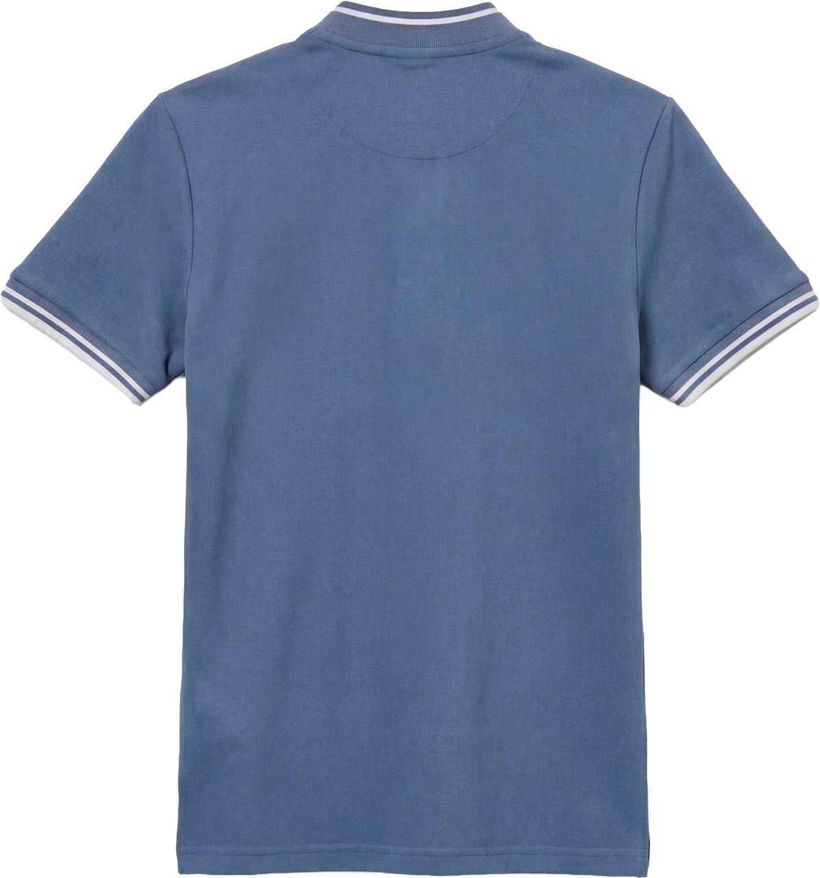 Antony Morato POLO REGULAR FIT KOREAN COLLAR IN PIQUET FABRIC WITH TIGER PRINT PATCH AND MATT PLASTIC LOGO Blauw