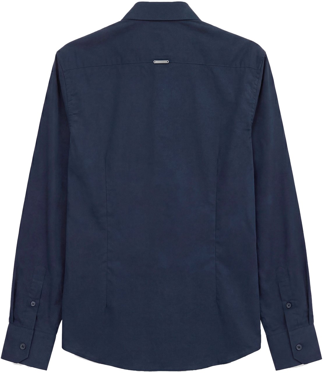 Antony Morato SHIRT REGULAR FIT IN SOFT TOUCH PRINTED WITH LOGOED METAL BADGE Blauw