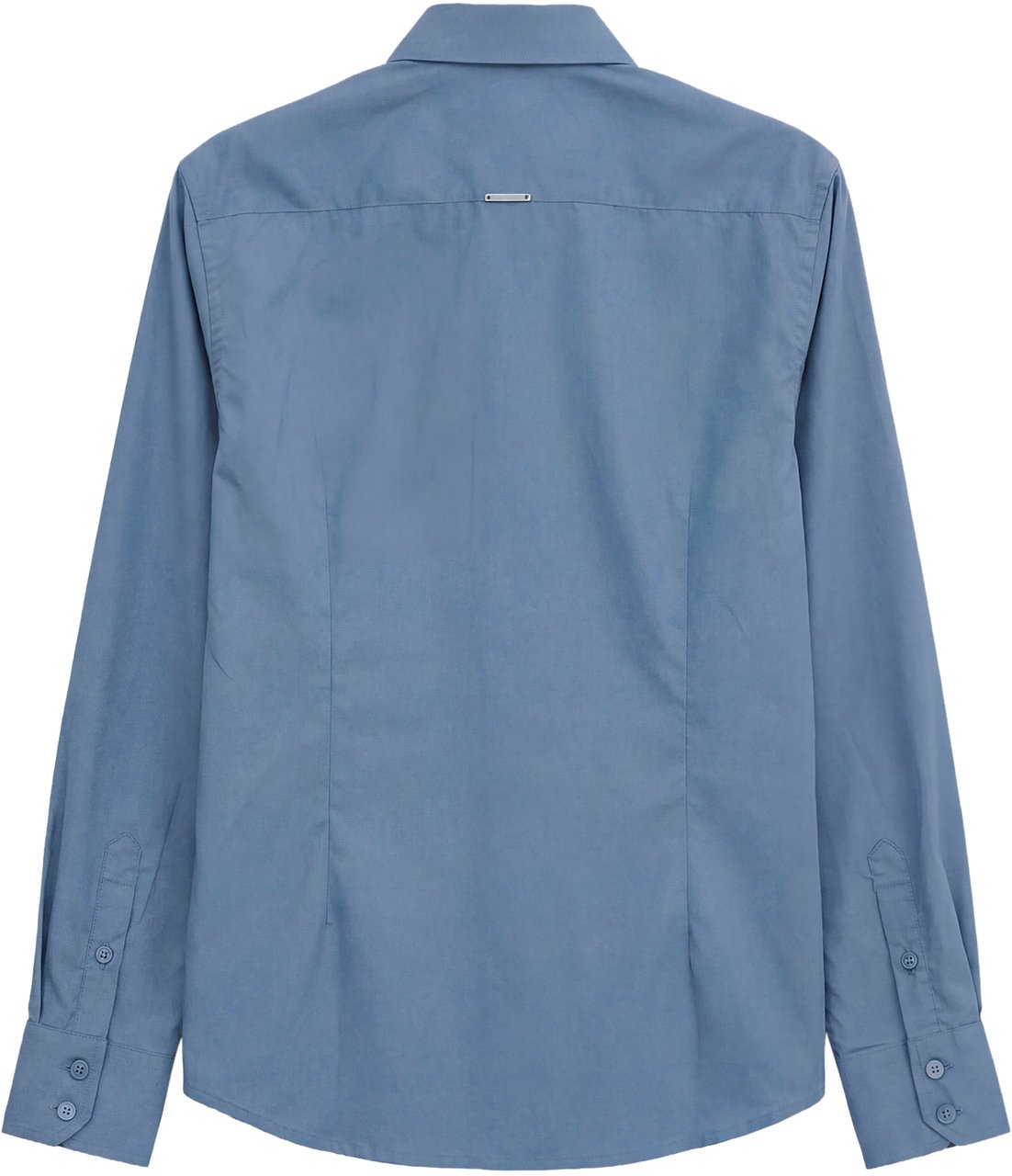 Antony Morato SHIRT REGULAR FIT IN SOFT TOUCH PRINTED WITH LOGOED METAL BADGE Blauw