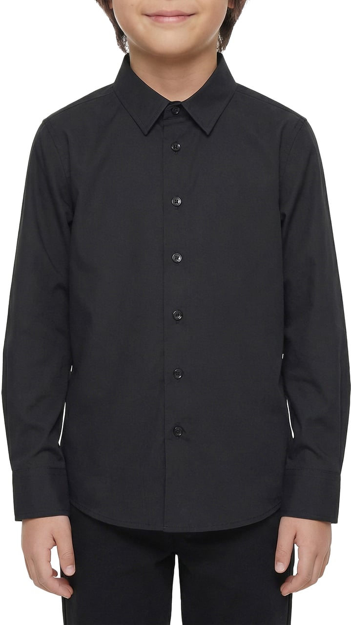Antony Morato SHIRT REGULAR FIT IN SOFT TOUCH PRINTED WITH LOGOED METAL BADGE Zwart