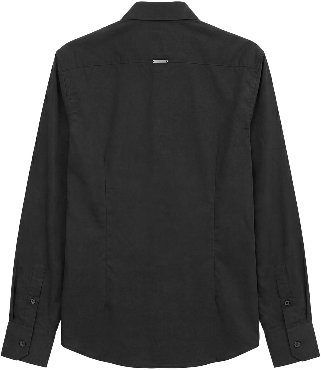 Antony Morato SHIRT REGULAR FIT IN SOFT TOUCH PRINTED WITH LOGOED METAL BADGE Zwart