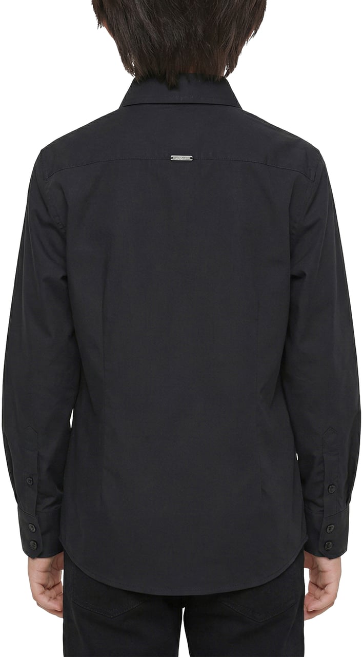 Antony Morato SHIRT REGULAR FIT IN SOFT TOUCH PRINTED WITH LOGOED METAL BADGE Zwart