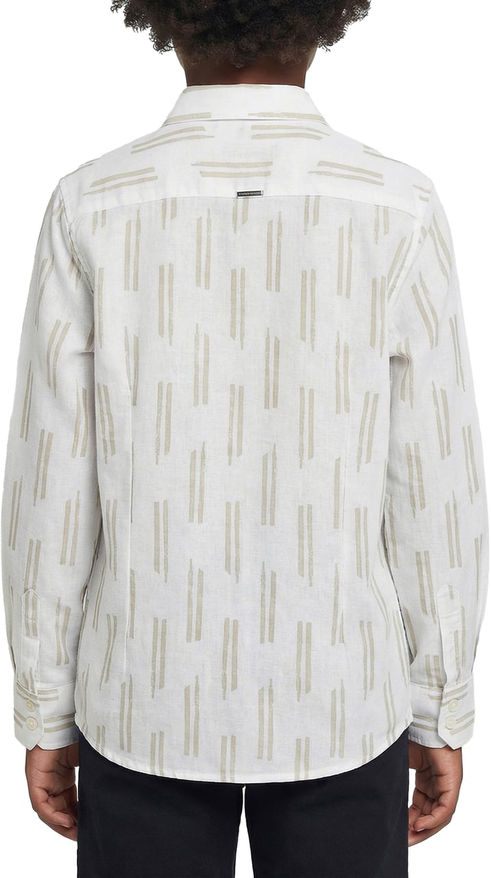 Antony Morato SHIRT REGULAR FIT IN SOFT TOUCH PRINTED WITH LOGOED METAL BADGE Divers