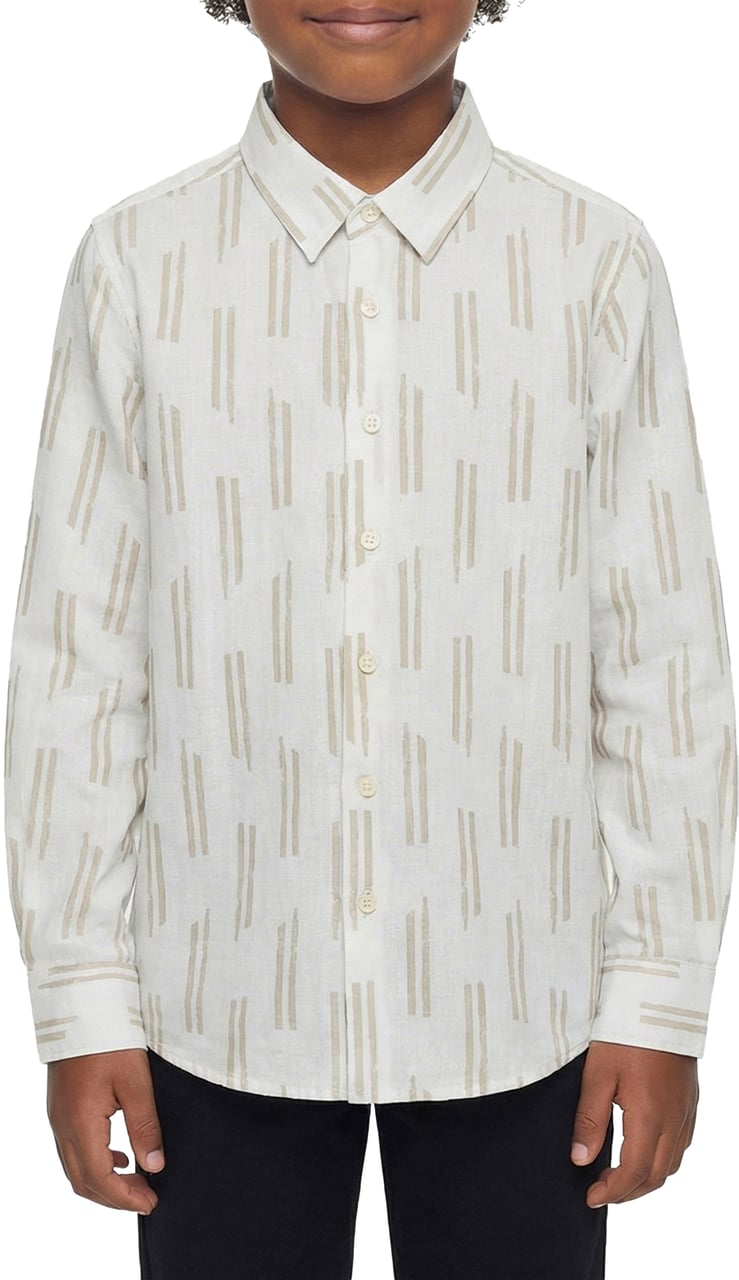 Antony Morato SHIRT REGULAR FIT IN SOFT TOUCH PRINTED WITH LOGOED METAL BADGE Divers