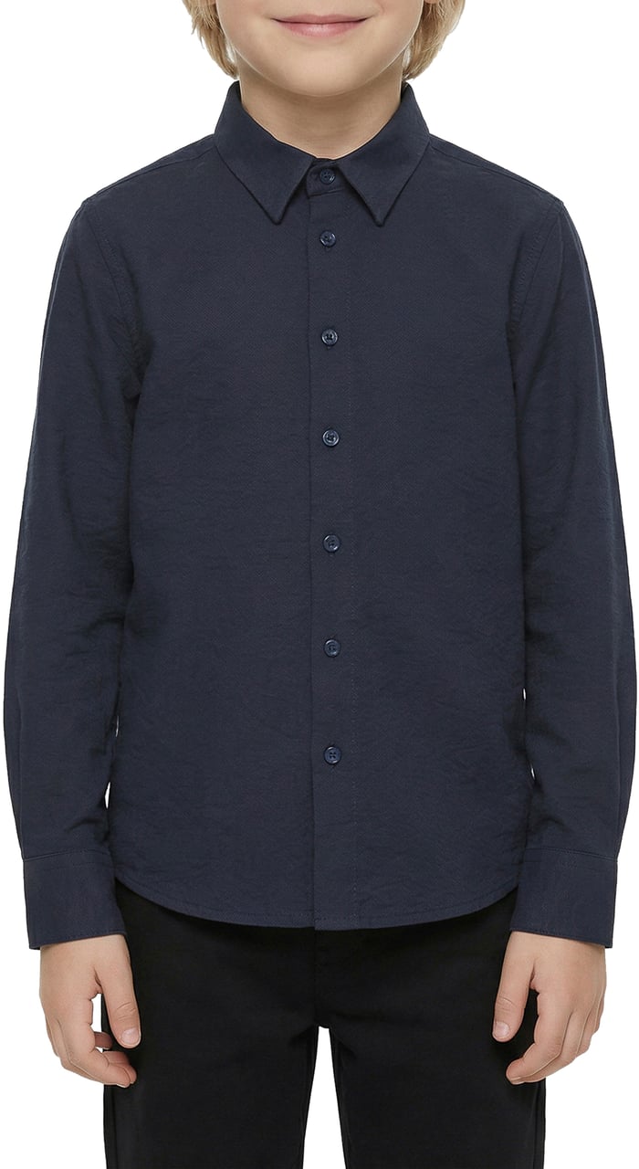 Antony Morato SHIRT REGULAR FIT WITH LOGOED METAL BADGE Blauw