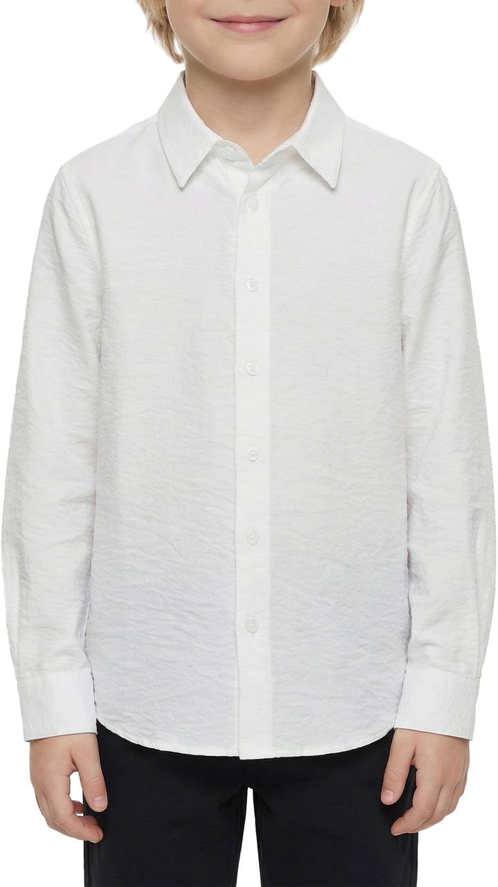 Antony Morato SHIRT REGULAR FIT  IN DOBBY CRINKLE FABRIC WITH METAL PLATE ON BACK SHOULDER Wit