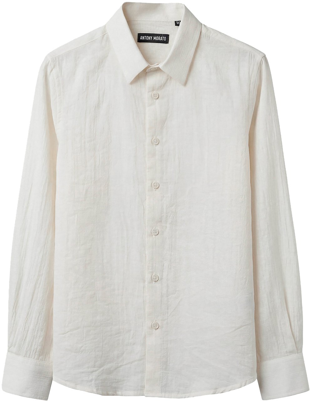 Antony Morato SHIRT REGULAR FIT  IN DOBBY CRINKLE FABRIC WITH METAL PLATE ON BACK SHOULDER Wit