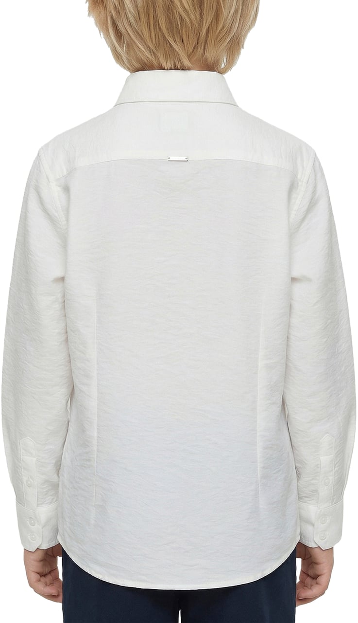 Antony Morato SHIRT REGULAR FIT  IN DOBBY CRINKLE FABRIC WITH METAL PLATE ON BACK SHOULDER Wit