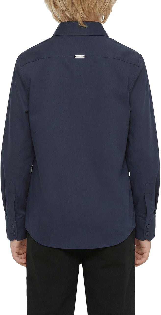 Antony Morato SHIRT NAPOLI REGULAR FIT WITH METAL PLATE ON BACK Blauw