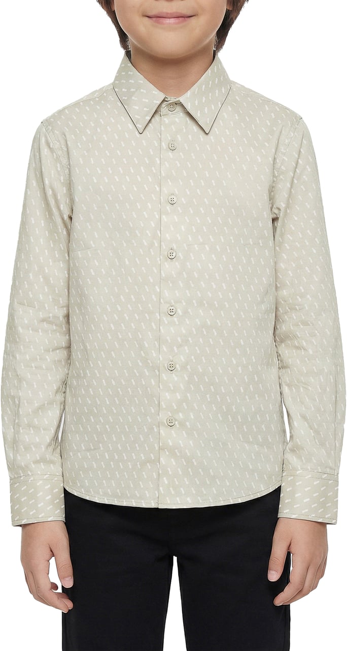 Antony Morato SHIRT REGULAR FIT IN SOFT TOUCH PRINTED WITH LOGOED METAL BADGE Divers