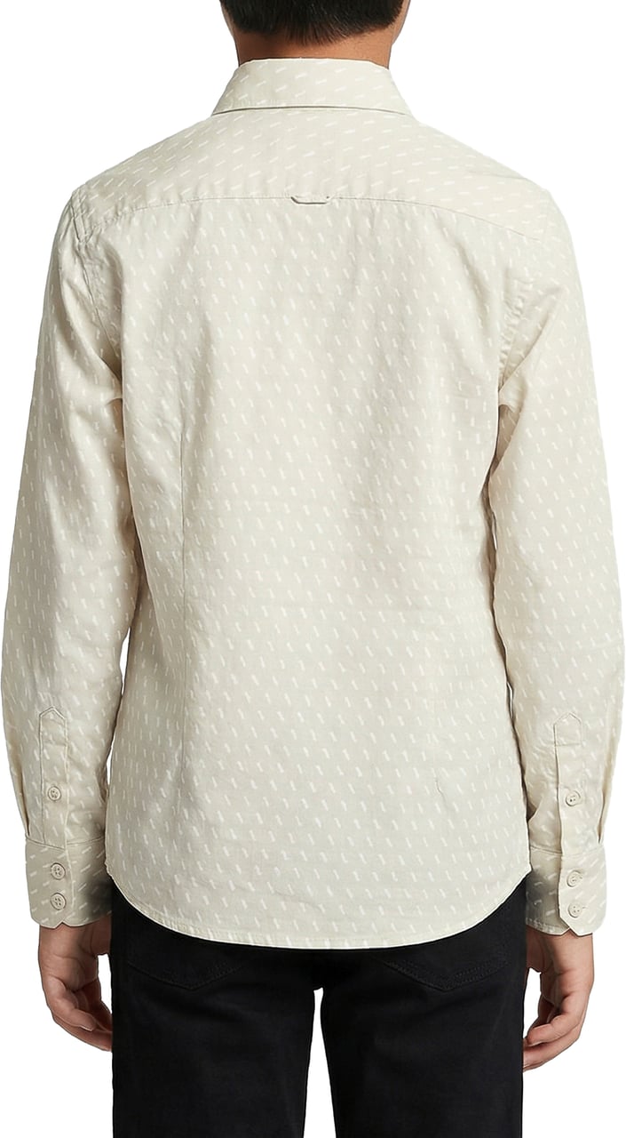 Antony Morato SHIRT REGULAR FIT IN SOFT TOUCH PRINTED WITH LOGOED METAL BADGE Divers