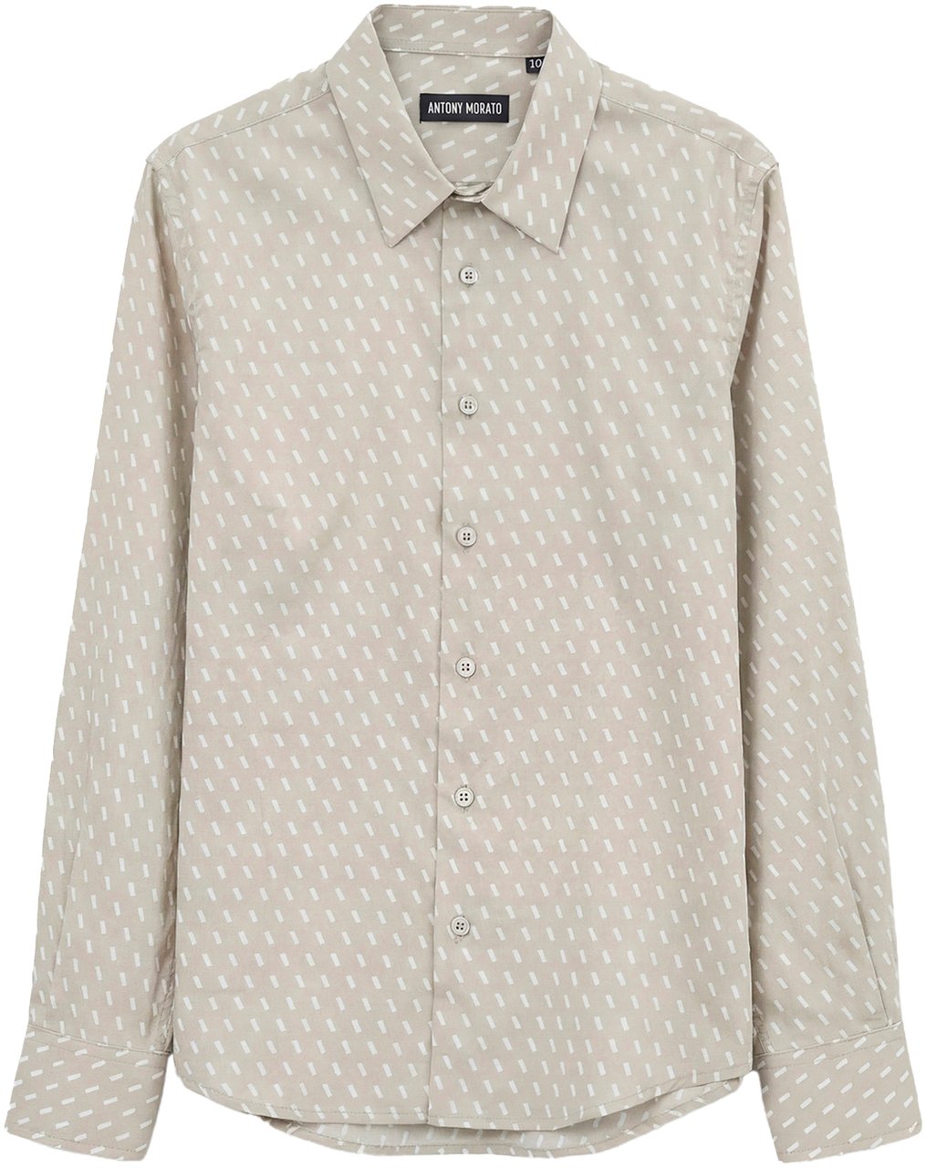 Antony Morato SHIRT REGULAR FIT IN SOFT TOUCH PRINTED WITH LOGOED METAL BADGE Divers