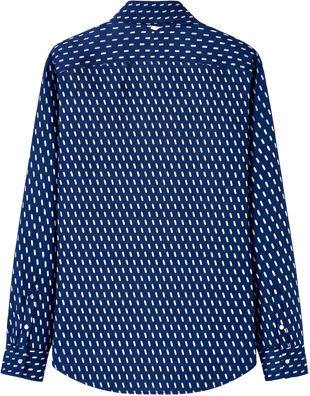 Antony Morato SHIRT REGULAR FIT IN SOFT TOUCH PRINTED WITH LOGOED METAL BADGE Blauw