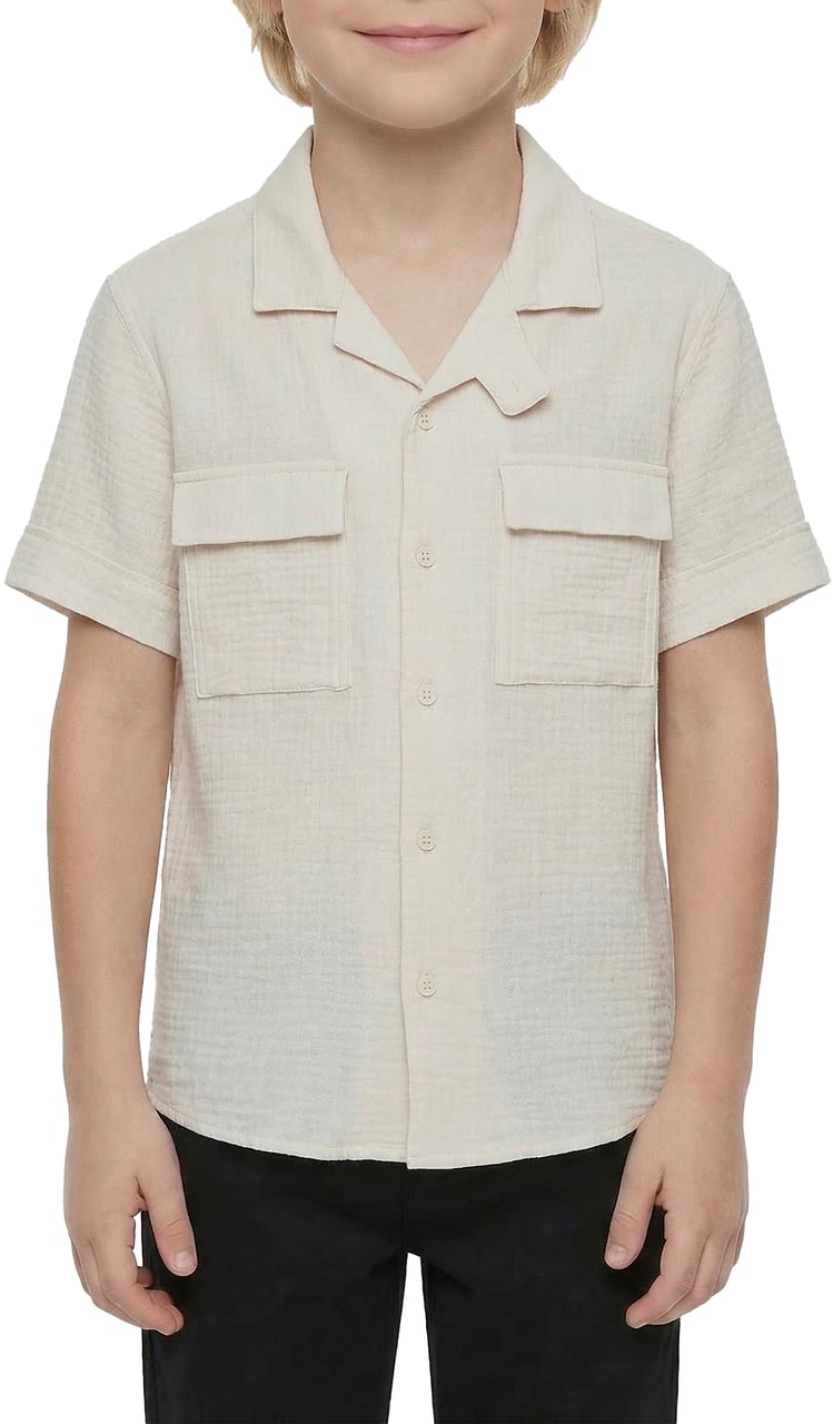 Antony Morato SHIRT REGULAR FIT IN SOFT TOUCH COTTON CRINCKLE FINISH WITH LOGOED PATCH Divers
