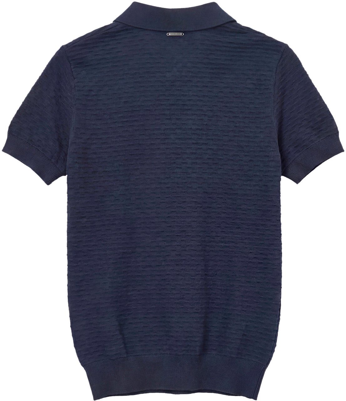 Antony Morato SWEATER REGULAR FIT IN COTTON SOFT YARN WITH LOGO METAL BADGE ON BACK COLLAR Blauw