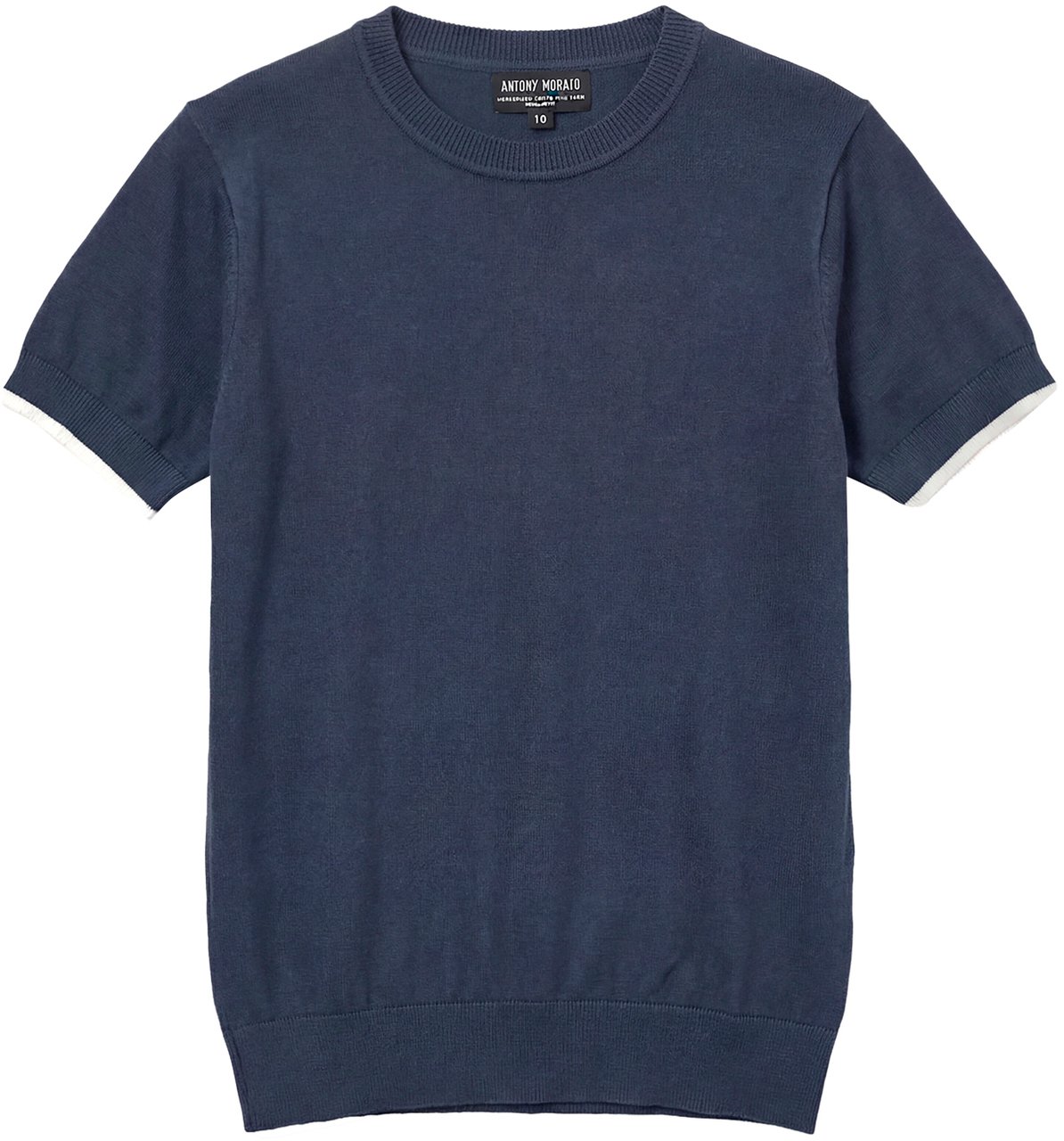 Antony Morato SWEATER REGULAR FIT IN MERCERIZED COTTON SUPER FINE YARN Blauw