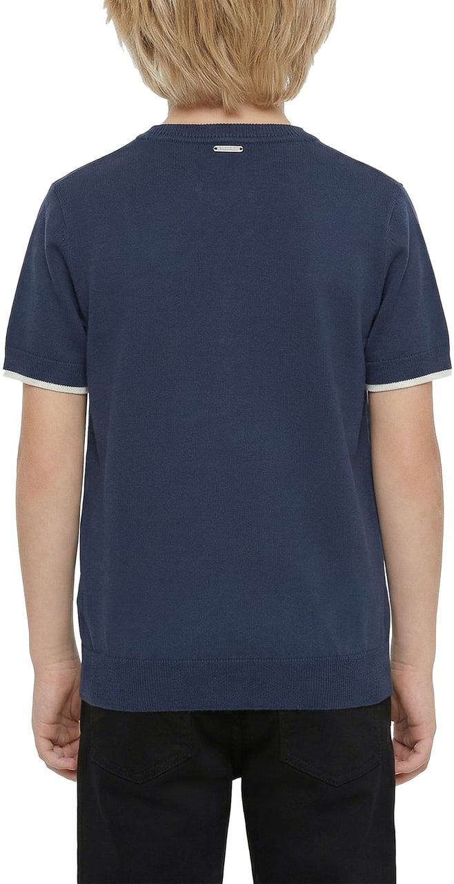 Antony Morato SWEATER REGULAR FIT IN MERCERIZED COTTON SUPER FINE YARN Blauw