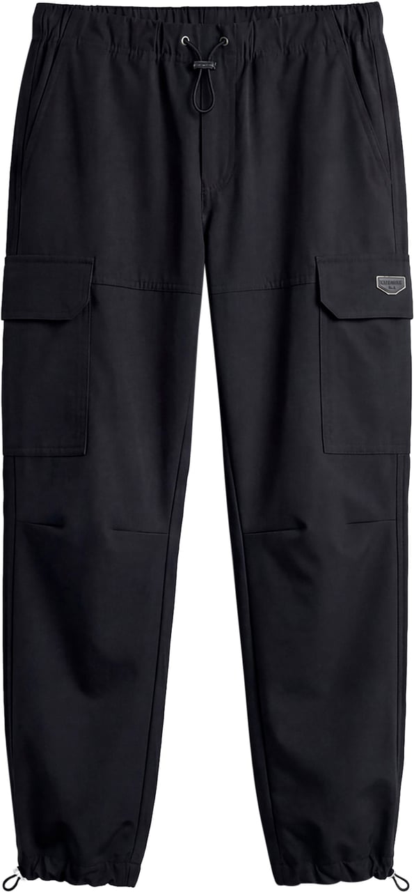 Antony Morato TROUSERS REGULAR FIT IN RIPSTOP FABRIC WITH PLATE. Zwart