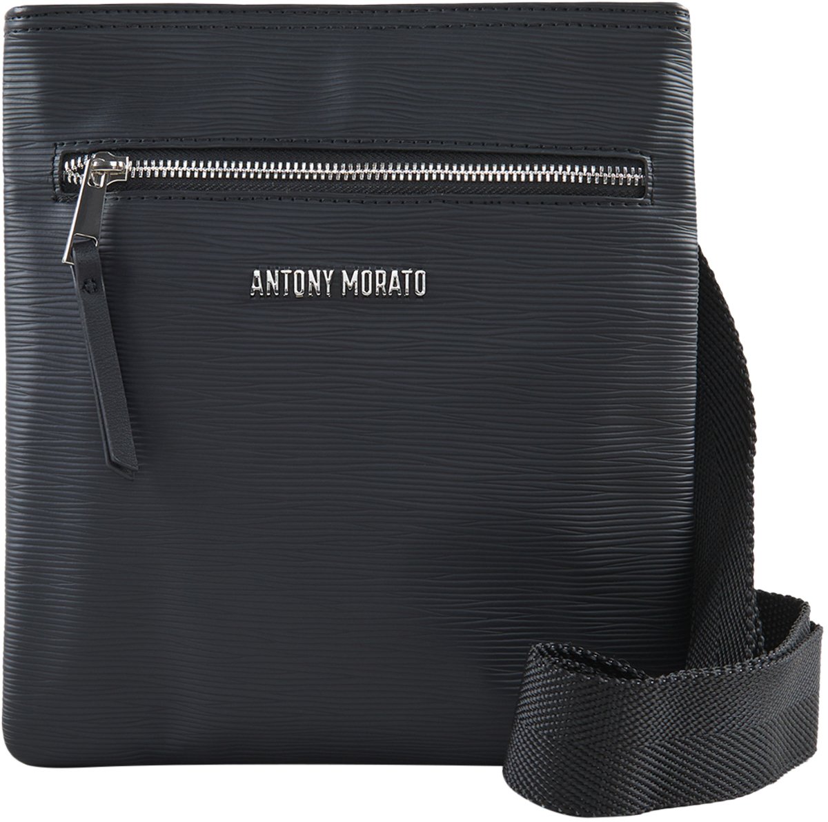 Antony Morato MESSENGER BAG PALMELLATO EFFECT. Zwart