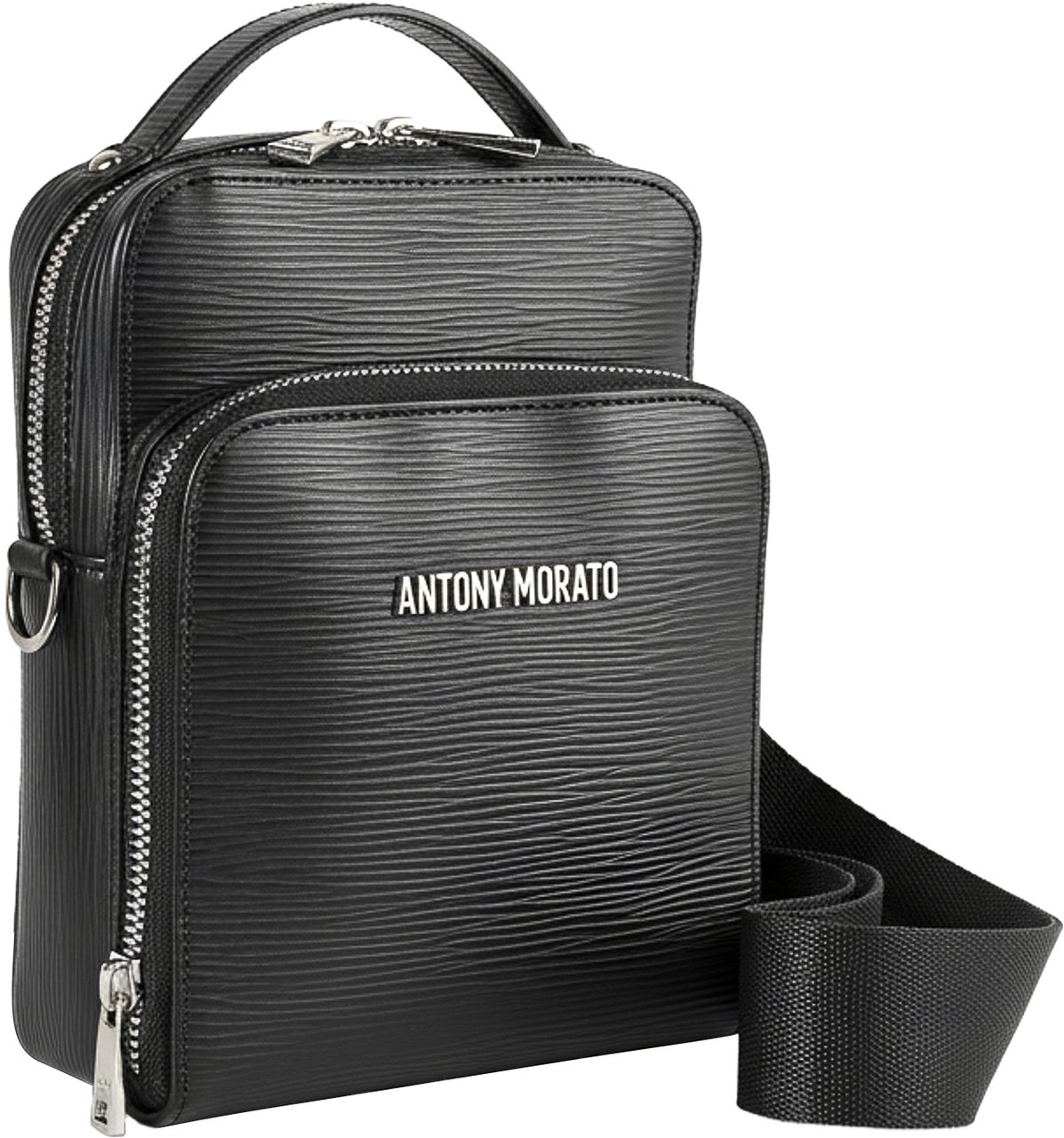 Antony Morato REPORTER BAG.ZIP POCKET.LOGO RIVET Zwart
