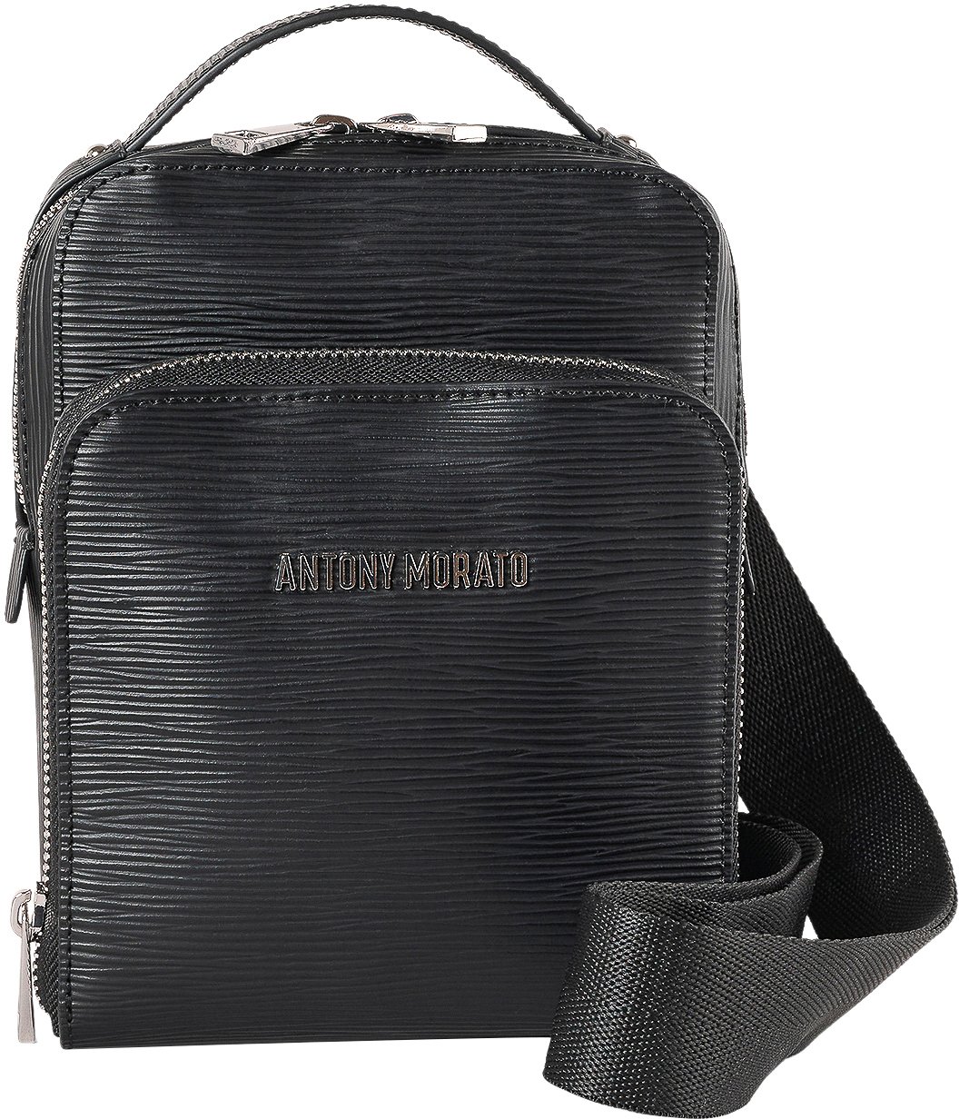 Antony Morato REPORTER BAG.ZIP POCKET.LOGO RIVET Zwart
