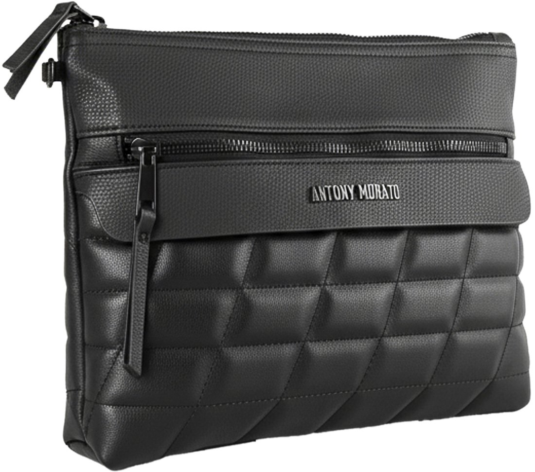 Antony Morato POUCH FLAT.ZIP PATCH POCKET.LOGO RIVET.DETACHABLE HANDLE Zwart