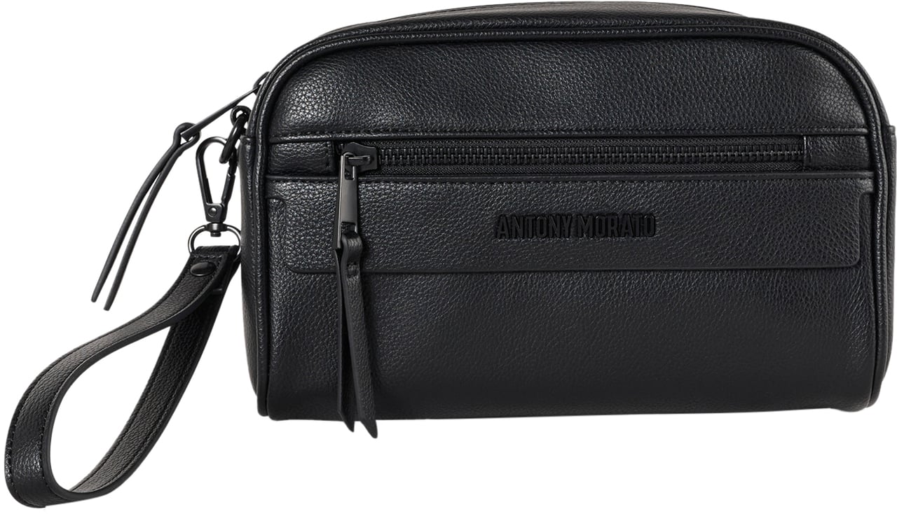 Antony Morato POUCH.ZIP PATCH POCKET.LOGO RIVET.DETACHABLE HANDLE Zwart