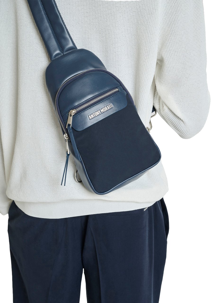 Antony Morato SLING BACKPACK.ADJUSTABLE STRAP Blauw