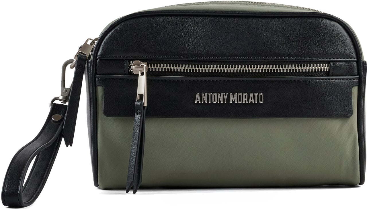 Antony Morato POUCH. LOGO RIVET.DETACHABLE HANDLE Groen