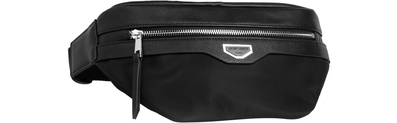 Antony Morato BELTBAG. ZIP POCKET.3D LOGO.ADJUSTABLE BELT Zwart