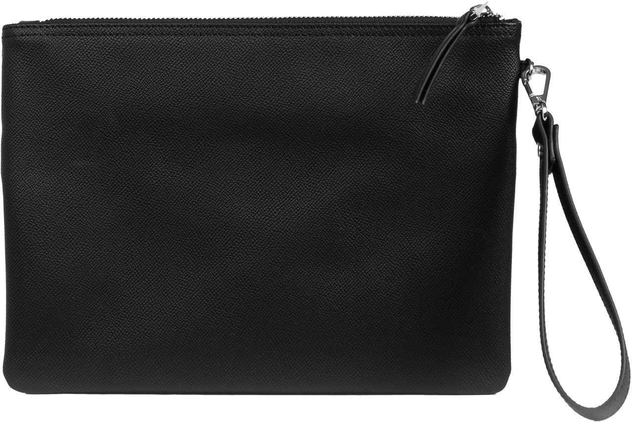 Antony Morato POUCH IN NYLON AND FAUX LEATHER.METAL ZIP POCKET.3D LOGO OK METAL PLATE.DETACHABLE HANDLE Zwart