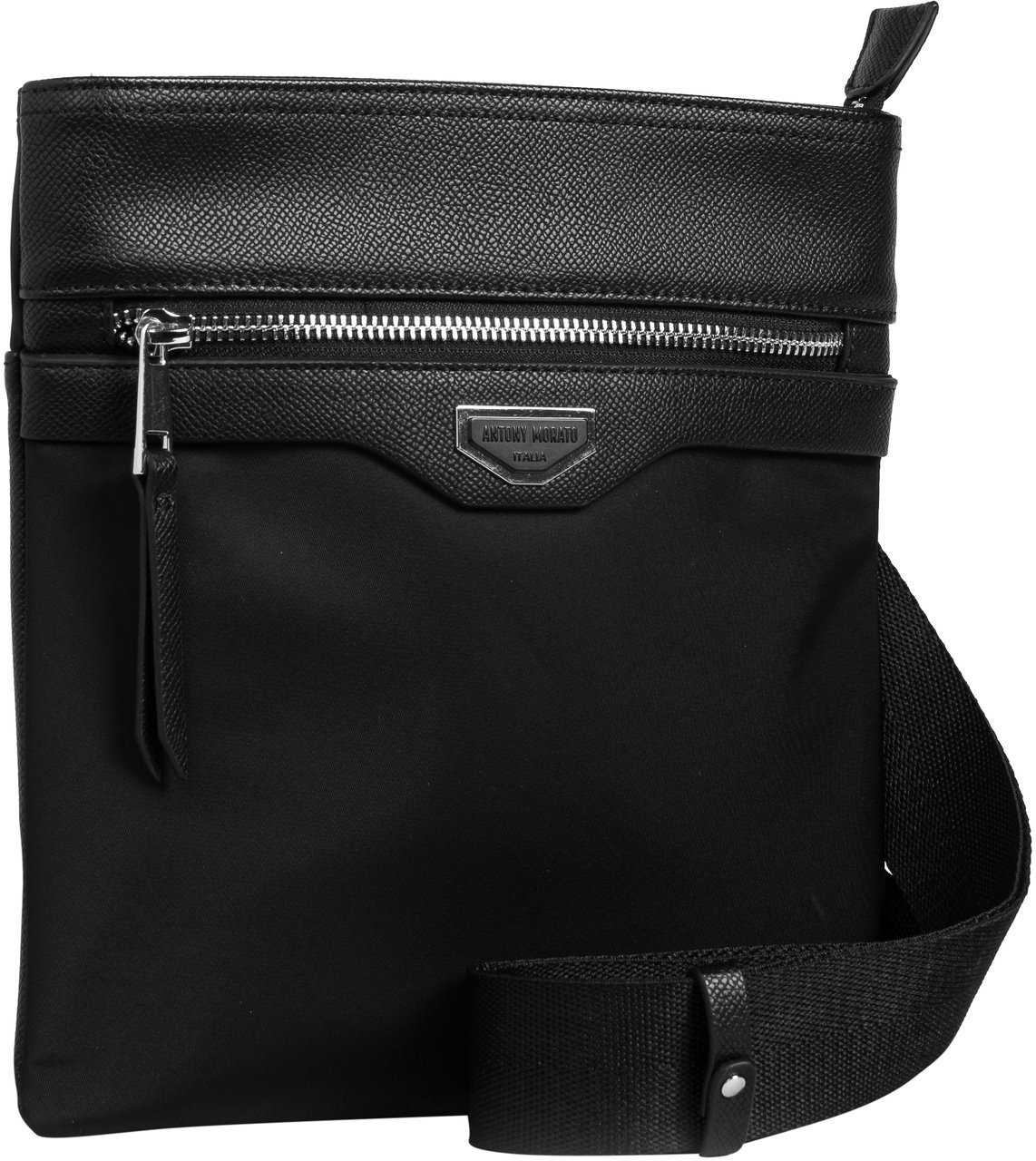 Antony Morato MESSENGER. ZIP POCKET.3D LOGO.ADJUSTABLE STRAP Zwart