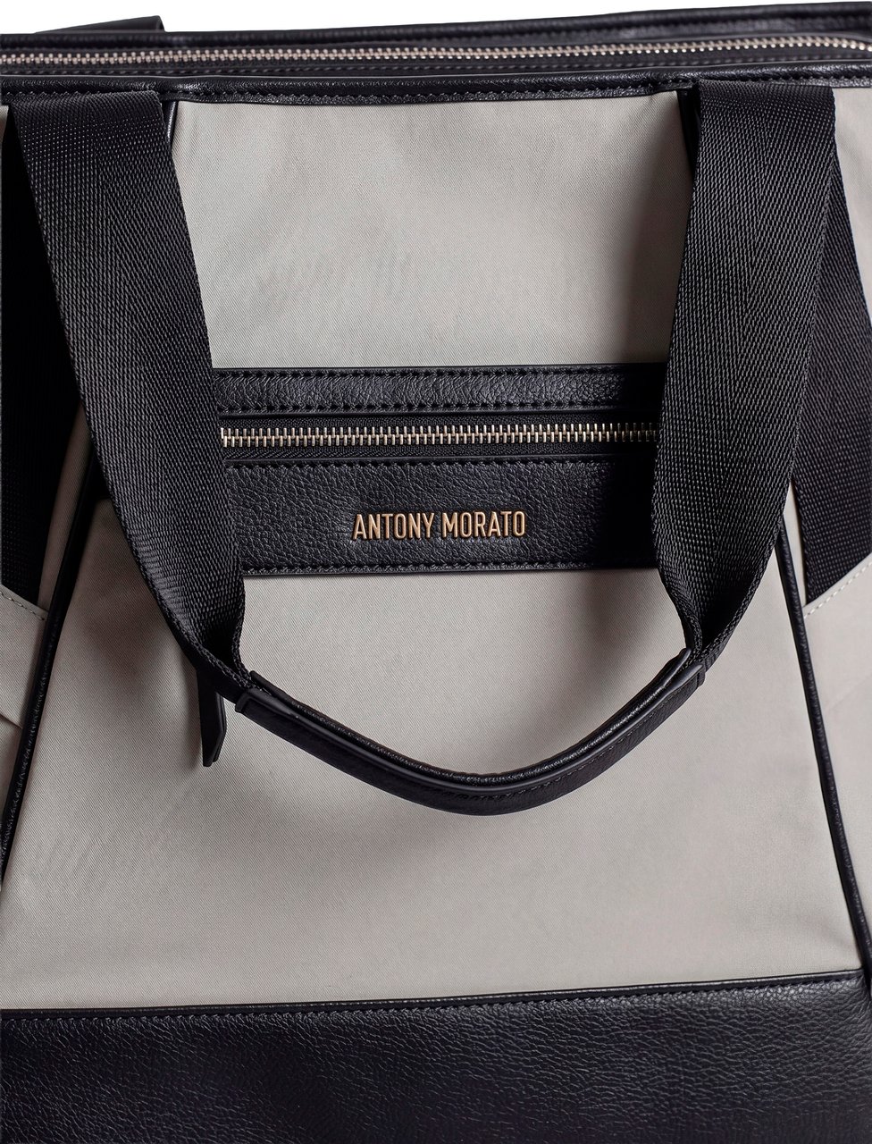 Antony Morato SHOPPER BAG IN NYLON AND FAUX LEATHER.METAL ZIP POKETS.LOGO RIVET.DETACHABLE SHOULDER STRAP Divers