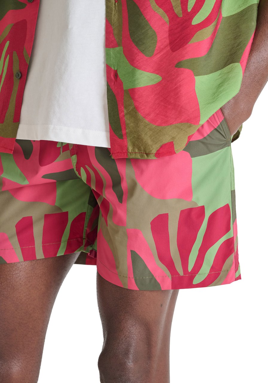 Antony Morato BEACHWEAR REGULAR FIT WITH PATCH IN MULTICOLOR PRINTED FABRIC Divers