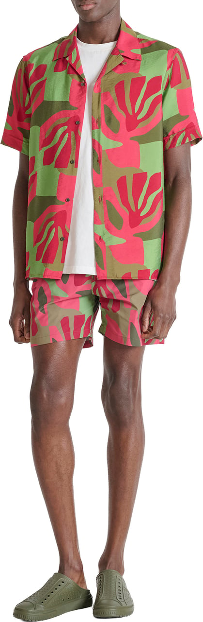 Antony Morato BEACHWEAR REGULAR FIT WITH PATCH IN MULTICOLOR PRINTED FABRIC Divers