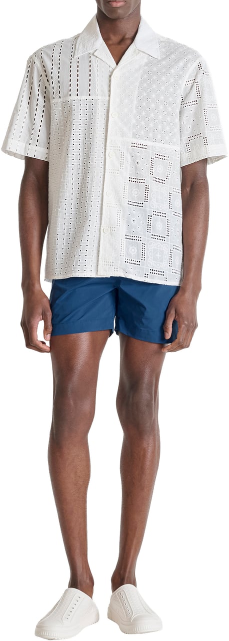 Antony Morato BEACHWEAR WITH LOGO PATCH ON BACK POCKET Blauw