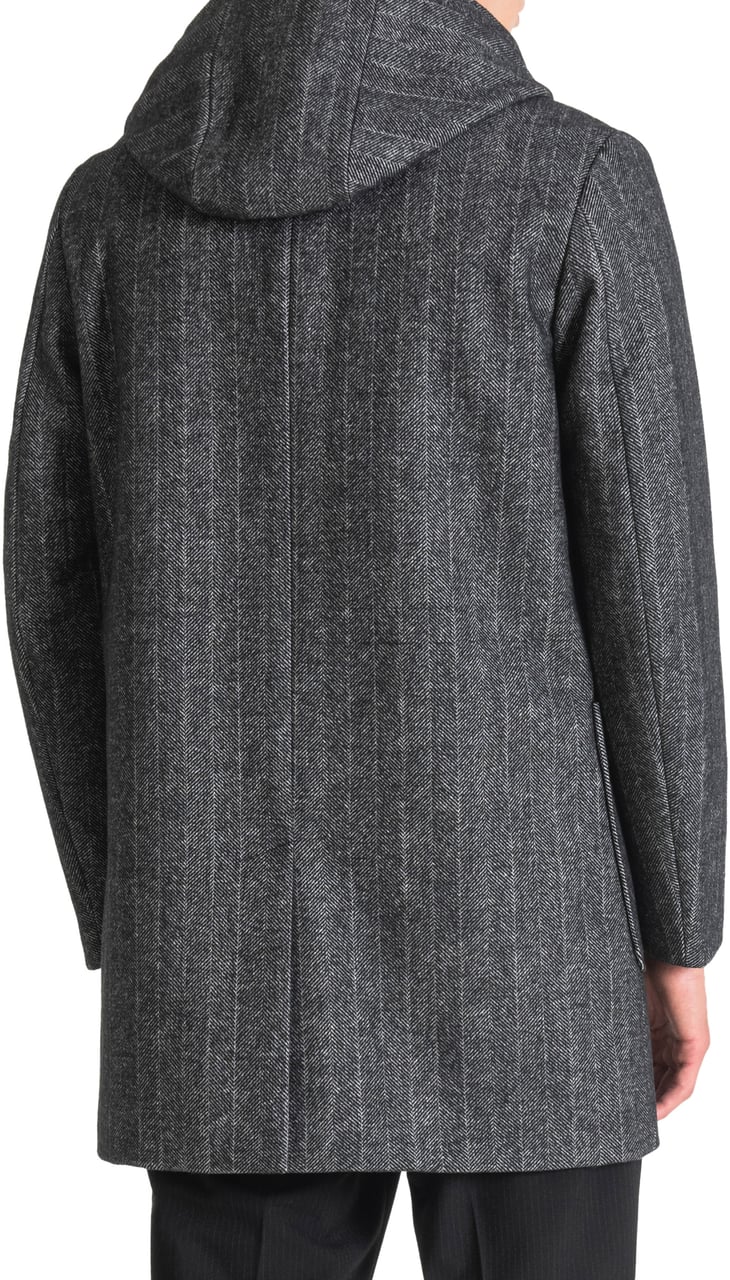Antony Morato "ROBERT" REGULAR FIT COAT WITH HOOD Grijs