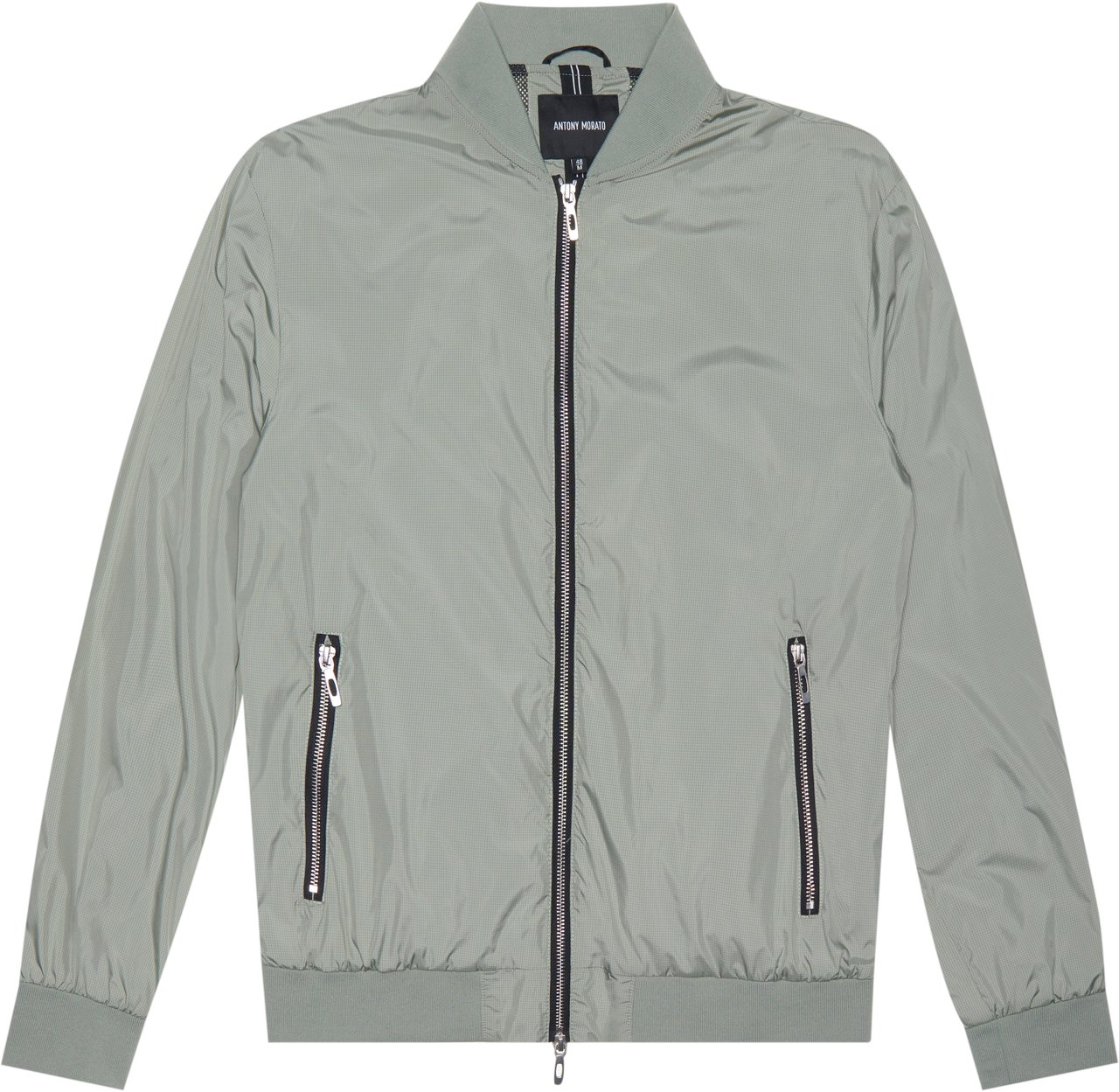 Antony Morato REGULAR FIT SHOULDER PIECE IN RIB STOP TECHNICAL FABRIC WITH LOGO PLAQUE Groen
