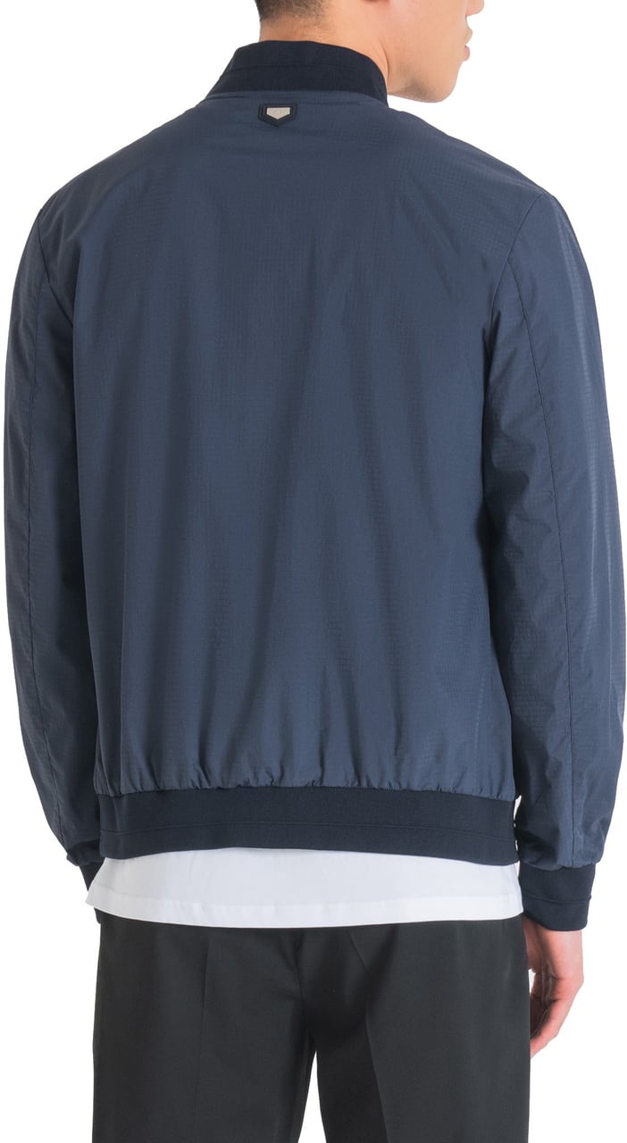 Antony Morato REGULAR FIT SHOULDER PIECE WITH LOGO PLAQUE Blauw