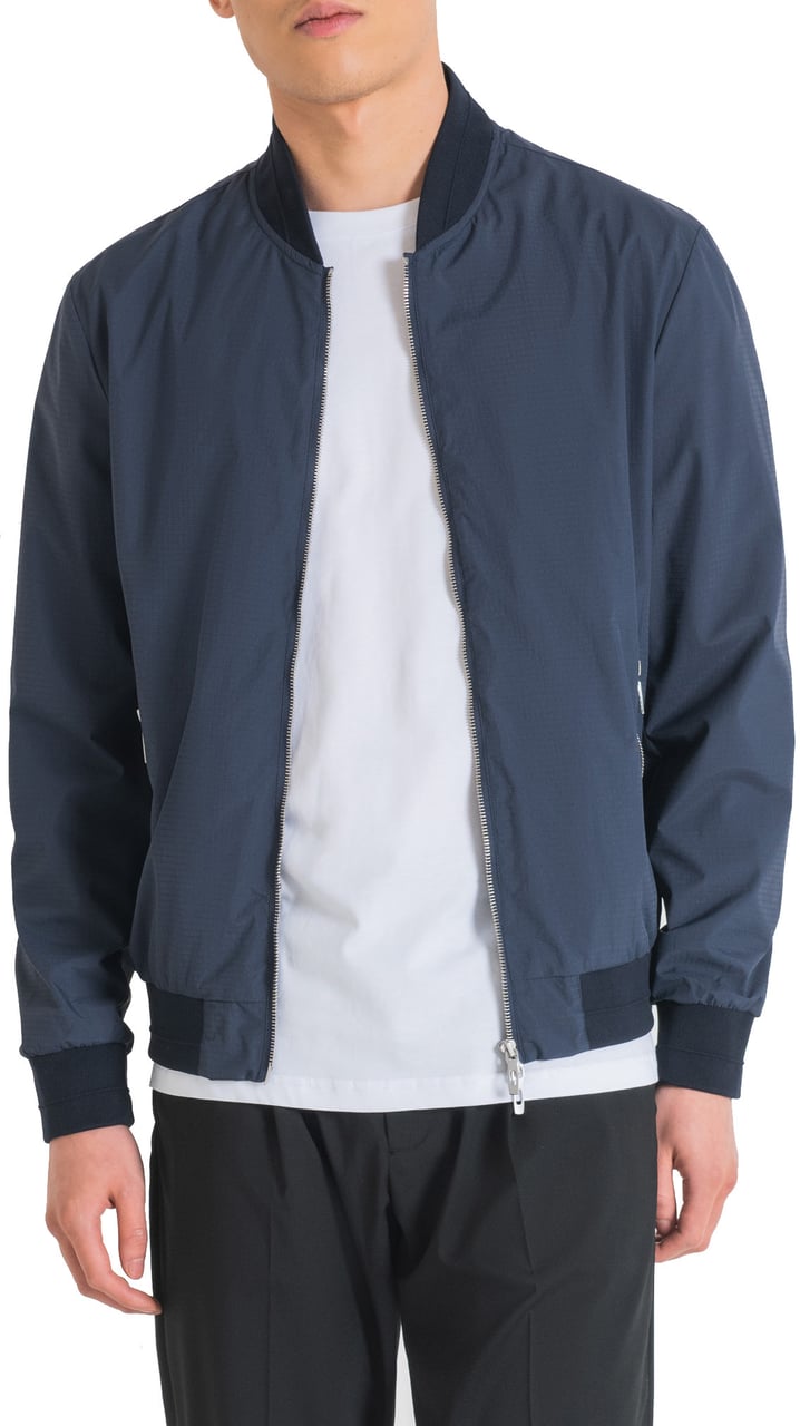 Antony Morato REGULAR FIT SHOULDER PIECE WITH LOGO PLAQUE Blauw