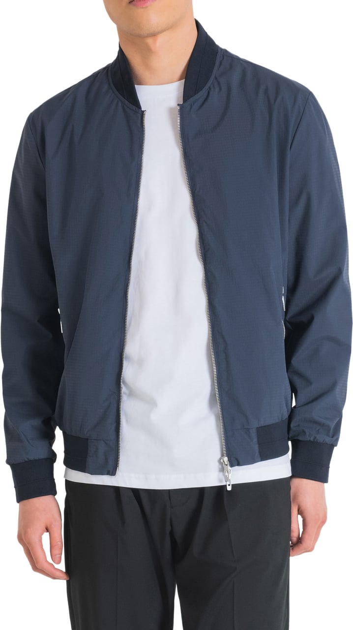 Antony Morato REGULAR FIT SHOULDER PIECE WITH LOGO PLAQUE Blauw