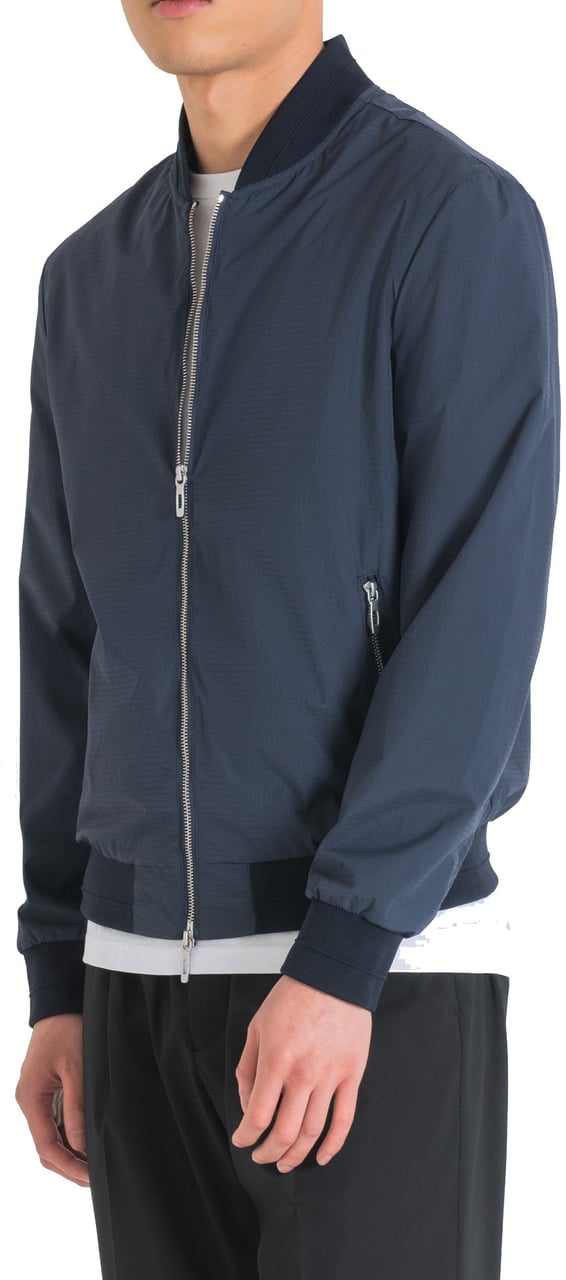 Antony Morato REGULAR FIT SHOULDER PIECE WITH LOGO PLAQUE Blauw