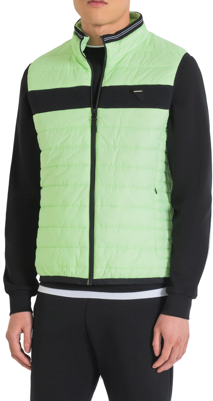 Antony Morato SLIM FIT SLEEVELESS JACKET WITH LOGO PATCH Groen
